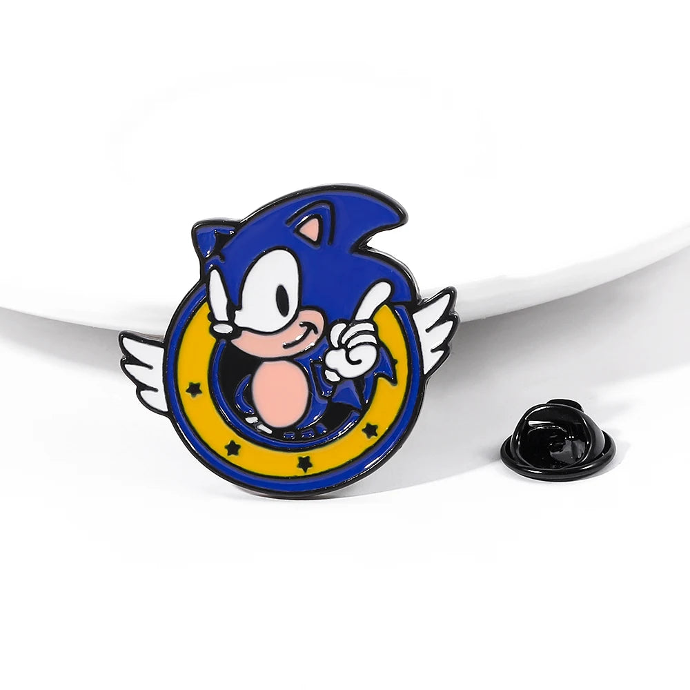Anime Cartoon Sonic The Hedgehog Brooches Pins Badges Brooches Lapel Pin Enamel Pin Backpack Bag Accessories Gifts for Friends