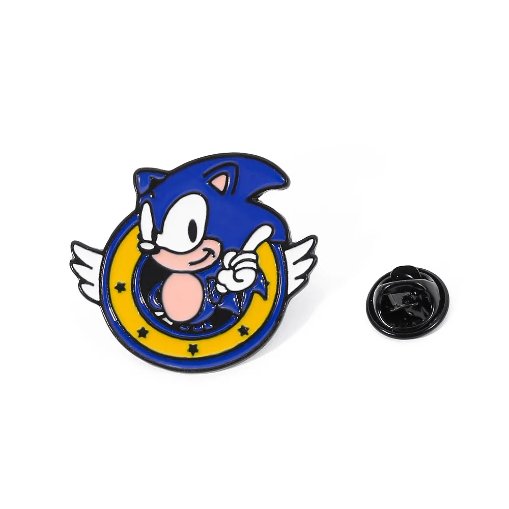 Anime Cartoon Sonic The Hedgehog Brooches Pins Badges Brooches Lapel Pin Enamel Pin Backpack Bag Accessories Gifts for Friends
