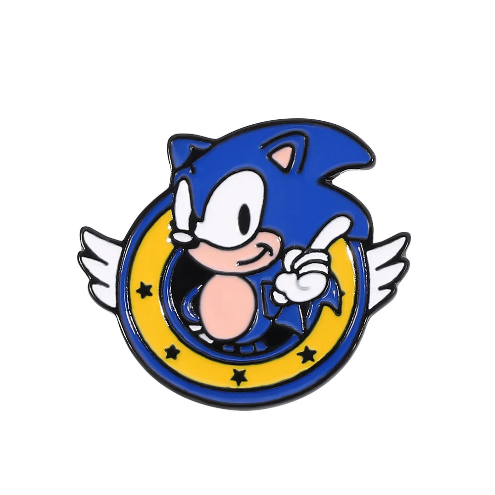 Anime Cartoon Sonic The Hedgehog Brooches Pins Badges Brooches Lapel Pin Enamel Pin Backpack Bag Accessories Gifts for Friends