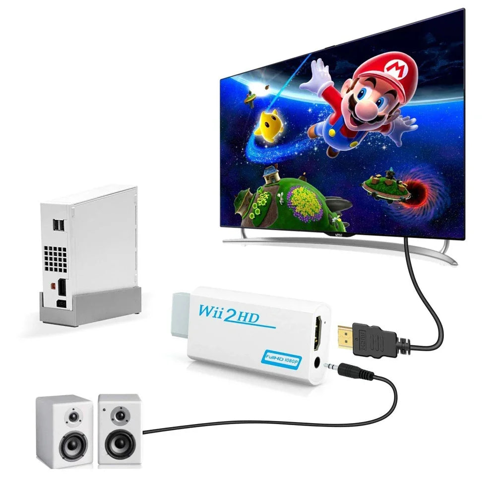 Wii To HDMI-Compatible Converter 1080P Full HD