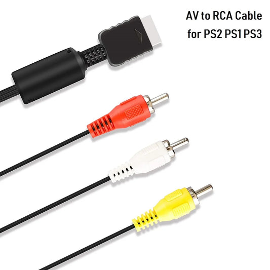 6ft AV Cable for PS2 PS1 PS3