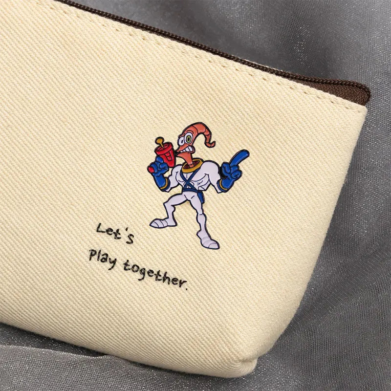 Earth Worm Jim Enamel Pin