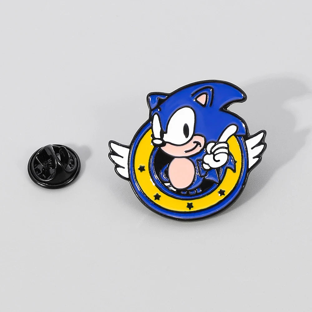 Anime Cartoon Sonic The Hedgehog Brooches Pins Badges Brooches Lapel Pin Enamel Pin Backpack Bag Accessories Gifts for Friends