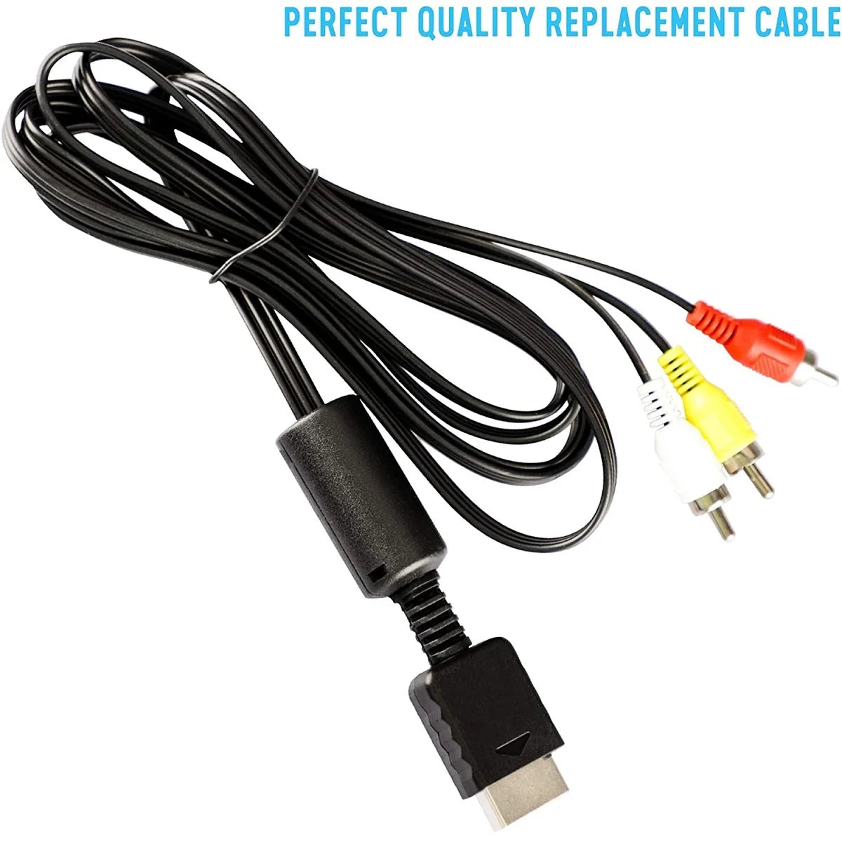 6ft AV Cable for PS2 PS1 PS3